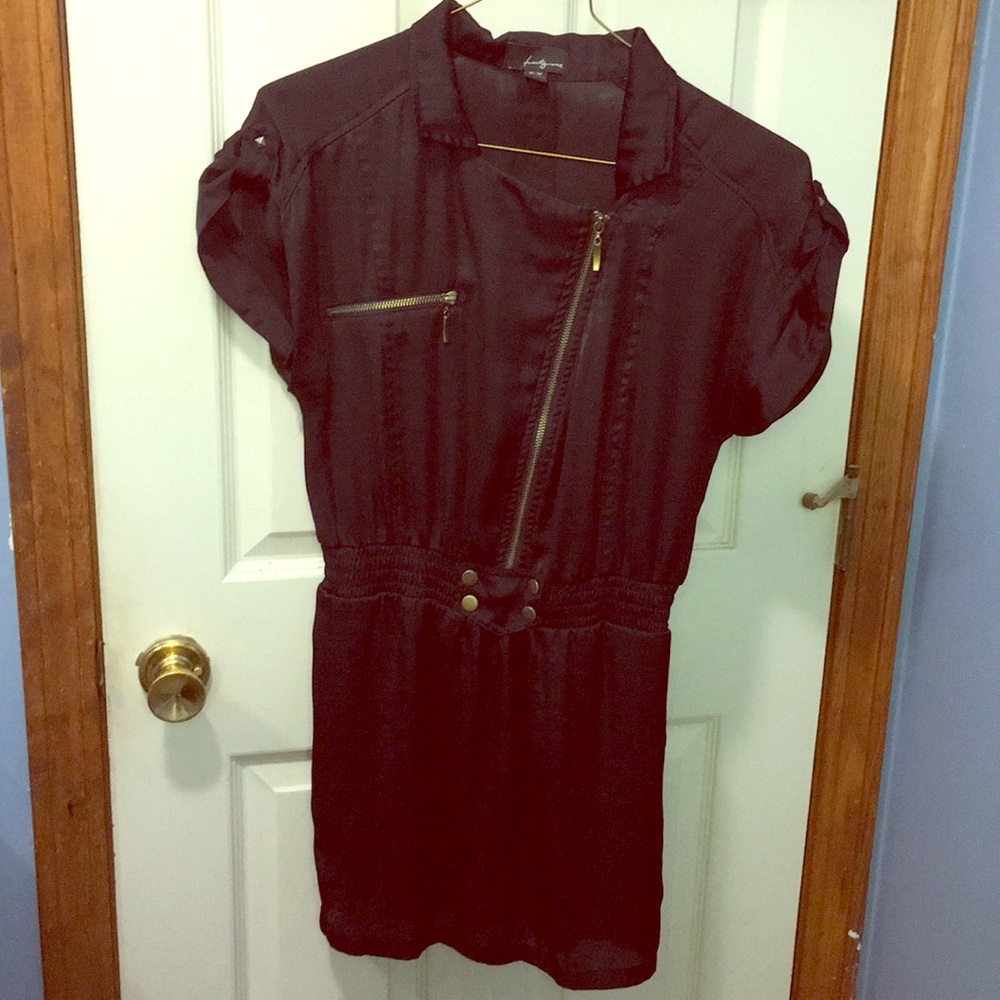 Silky like black romper